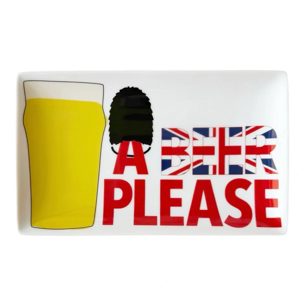 Crate and Barrel Around the World Beer Cocktail Plates - Set of 6